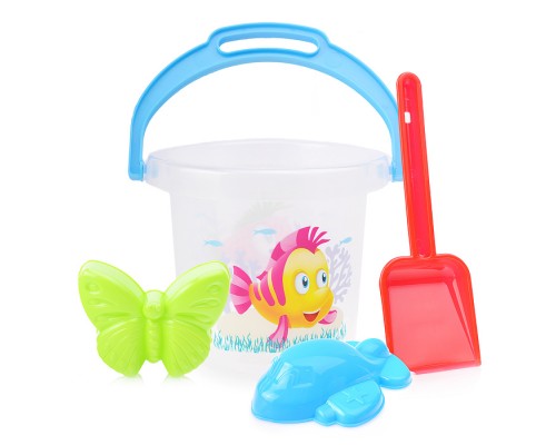 Песочный набор № 132 (ведро 1,4 л термо, 2 формочки, совок 21 см)