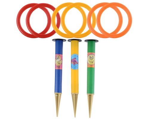 Кольцеброс для игры на улице (3 стойки,6 колец)