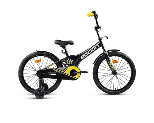 Велосипед 18" Rocket Phoenix, цвет черно/желтый