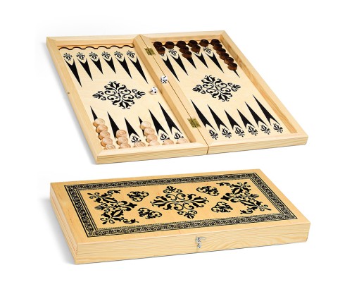 Нарды деревянные малые (400х200мм) дерев. фишки