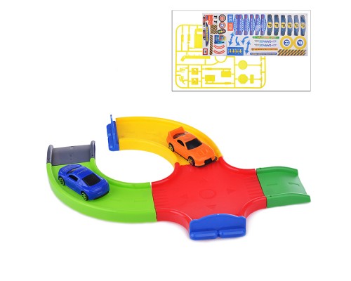 Набор машин с перекрестком, в пакете