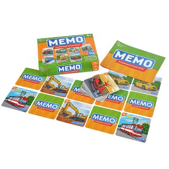 Мемо "Наземный транспорт" (50 карточек)