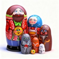 Матрешка "Колобок" 7 перс.