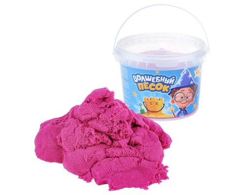 Кинетический песок "Волшебный песок" 700 гр., ведерко, розовый