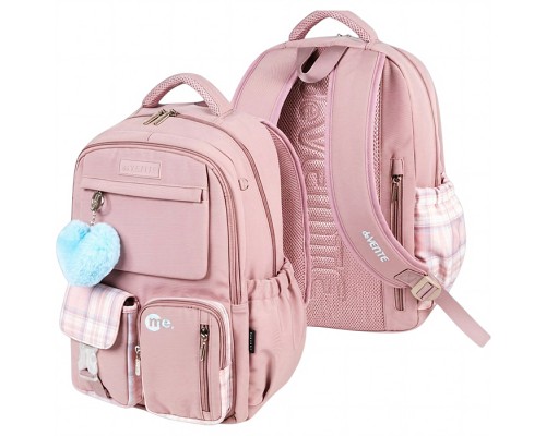 Рюкзак "Me. Beige" подростковый 42x31x20 см (18 л) 500 г, износостойкий влагостойкий нейлон, 2 просторных отделения на молнии (одно из них с уплотненным отделением для ноутбука до 17 дюймов и книг на резинке и карманом на молнии с органайзером),
