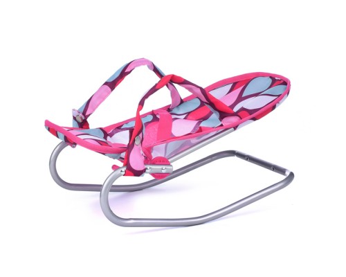 Шезлонг для кукол, металлический, с ручками для переноски и ремнем безопасности