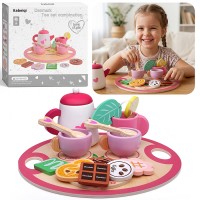 Набор посуды "Чайный набор Бело-Розовый"