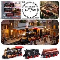 Железная дорога "Поезд и пути-2" (свет, распылитель) в коробке