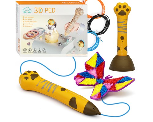 Набор для рисования с 3Д ручкой "Лапка" в коробке