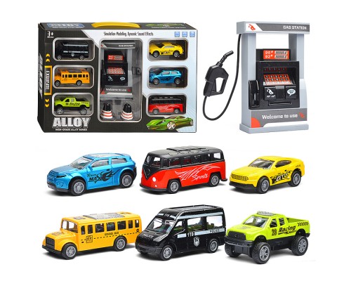 Набор машин "АЗС" в коробке