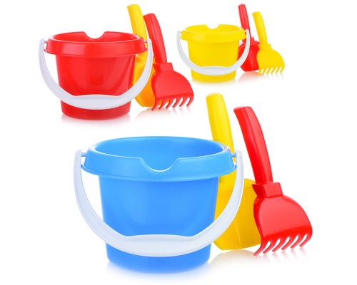 Набор для песка "Малыш"(ведро,совок 16см,грабли 15см)