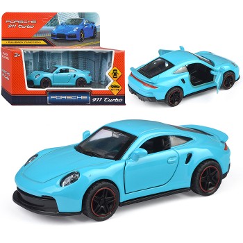 Машина металл Porshe 911 turbo10,5 см. (двери) инерц.