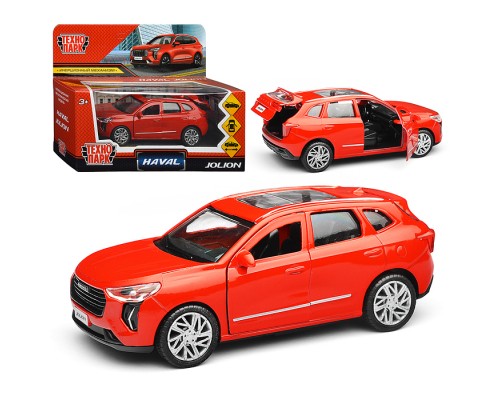 Машина металл Haval Jolion 12 см, (двери, багаж, красный) в коробке