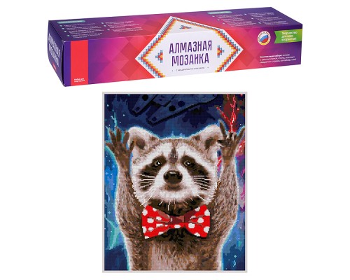 Алмазная мозаика 40*50 см (полное заполнение) "Енот"