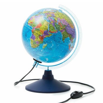 Интерактивный глобус Земли политический 210мм с подсветкой от сети