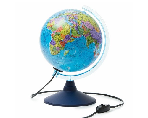 Интерактивный глобус Земли политический 210мм с подсветкой от сети