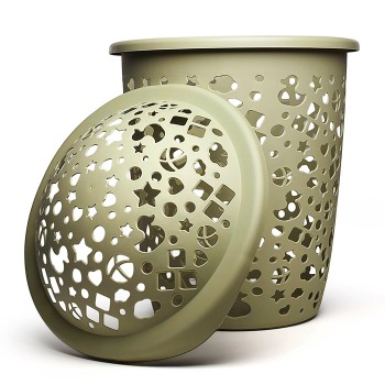 Корзина "Непоседа" 45л (с крышкой) оливковый