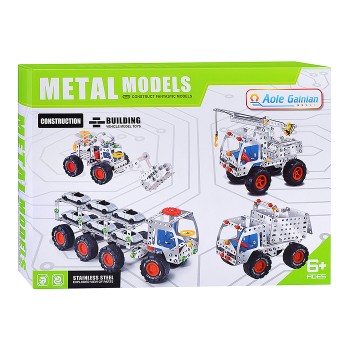 Конструктор "Самосвал" (194 дет.) металл, в коробке