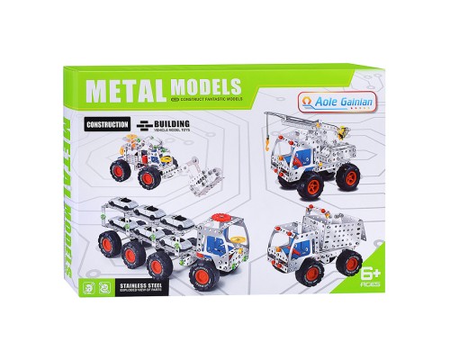 Конструктор "Самосвал" (194 дет.) металл, в коробке