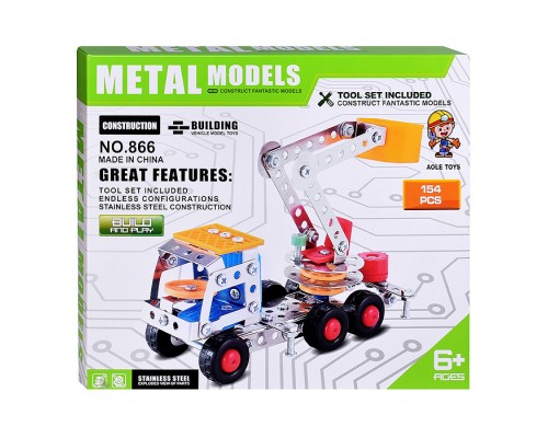 Конструктор "Автовышка" (154 дет.) металл, в коробке