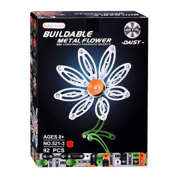 Конструктор "Ромашка" (92 дет.) металл, в коробке