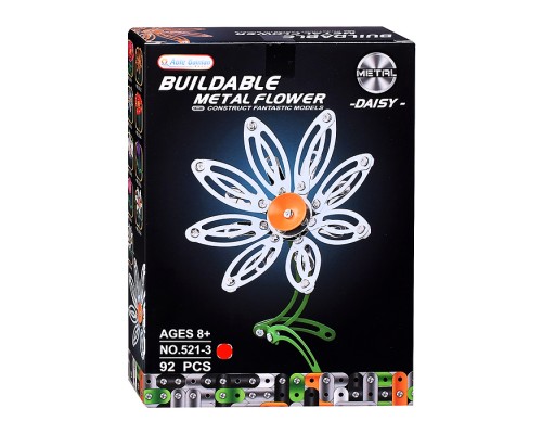 Конструктор "Ромашка" (92 дет.) металл, в коробке