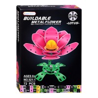 Конструктор "Нежный цветок" (72 дет.) металл, в коробке