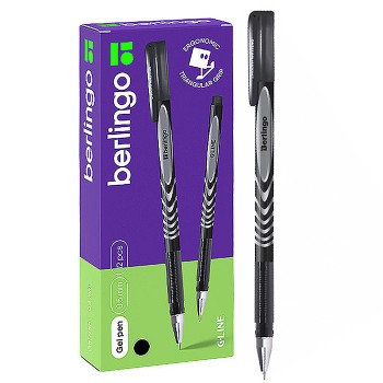 Ручка гелевая "G-Line" черная, 0,5мм, игольчатый стержень