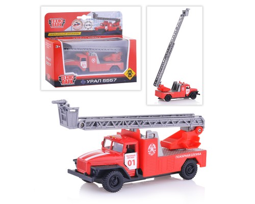 Машина Урал Пожарная 12 см. (открыв. двери) инерционный механизм