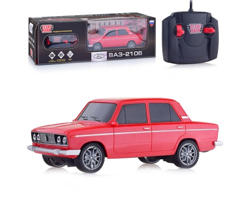 Машина р/у ВАЗ-2106 18 см, (свет, крас,) в коробке