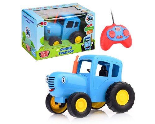 Модель р/у "Синий трактор" 20 см, звук, синий, в коробке