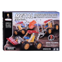 Конструктор "Рабочие машины" 3 в 1 (122 дет.) металл, в коробке