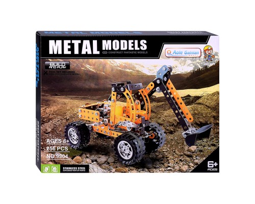 Конструктор "Одноковшовый экскаватор" (256 дет.) металл, в коробке