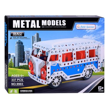 Конструктор "Миниавтобус" (337 дет.) металл, в коробке