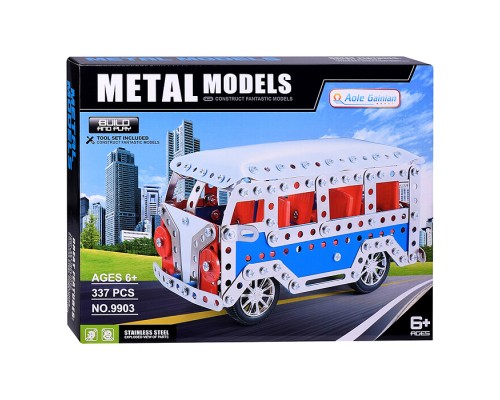 Конструктор "Миниавтобус" (337 дет.) металл, в коробке