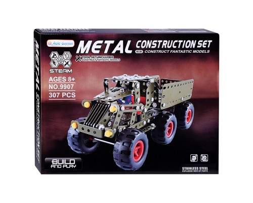 Конструктор "Металлическая грузовик" (307 дет.) металл, в коробке