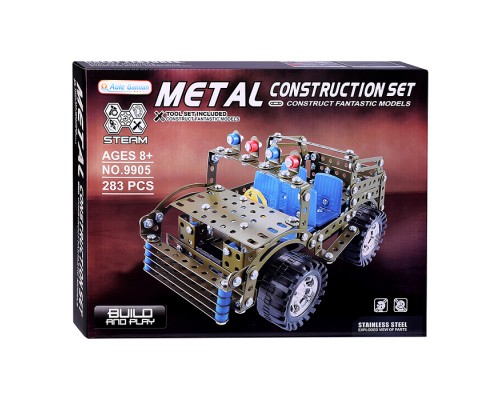 Конструктор "Металлическая машина" (283 дет.) металл, в коробке