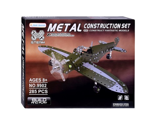 Конструктор "Металлический самолет" металл, в коробке
