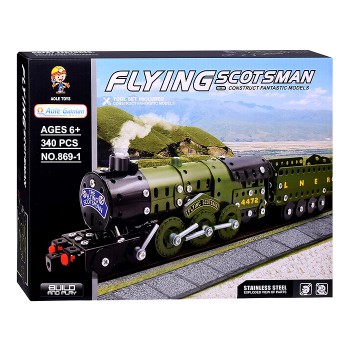 Конструктор "Железный поезд" (340 дет.) металл, в коробке