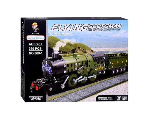 Конструктор "Железный поезд" (340 дет.) металл, в коробке