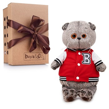 Кот Басик в клубной куртке 22см