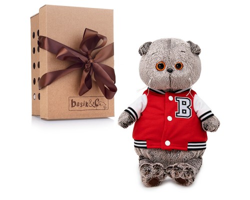 Кот Басик в клубной куртке 22см