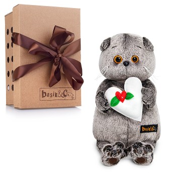 Кот Басик с весенним сердцем