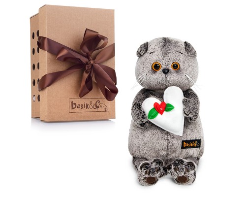 Кот Басик с весенним сердцем