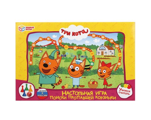 Настольная игра-ходилка "Три кота. Поиски пропавшей корзинки"
