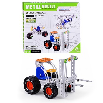 Конструктор "Вилочный-погрузчик" (112 дет.) металл, в коробке