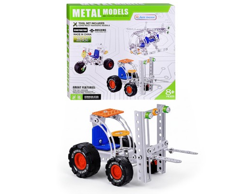 Конструктор "Вилочный-погрузчик" (112 дет.) металл, в коробке