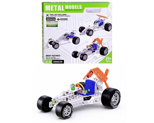 Конструктор "Гоночная" (92 дет.) металл, в коробке