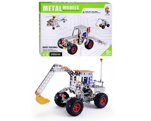 Конструктор "Машина с ковшом" (208 дет.) металл, в коробке