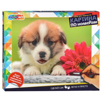 Картина по номерам 40х50 "Собачка"